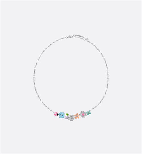 Diorette Necklace White Gold, Diamonds, Tsavorite and Lacquer | DIOR