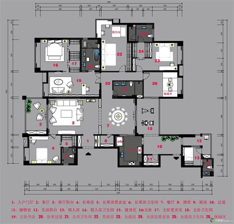 新款农村二层四合院别墅设计图，300平方米左右_二层别墅设计图_鲁班设计图纸官网