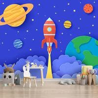 Life n Colors 3D Space Multi Colour Entertainment Wallpaper | 80 inch x ...