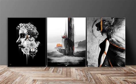 SAF paintings Abstract Multieffect UV Textured Panel Painting (Set of 3 ...