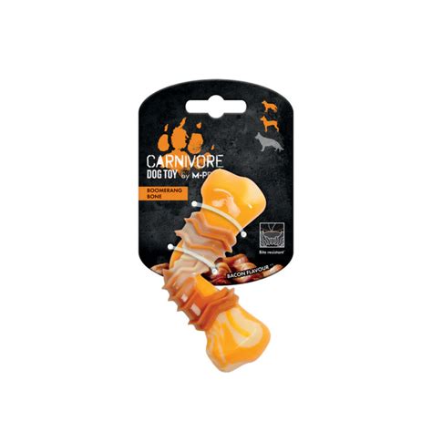 M-Pets CARNIVORE Dog Toy Boomerang Bone - Bacon scent | Rufftail