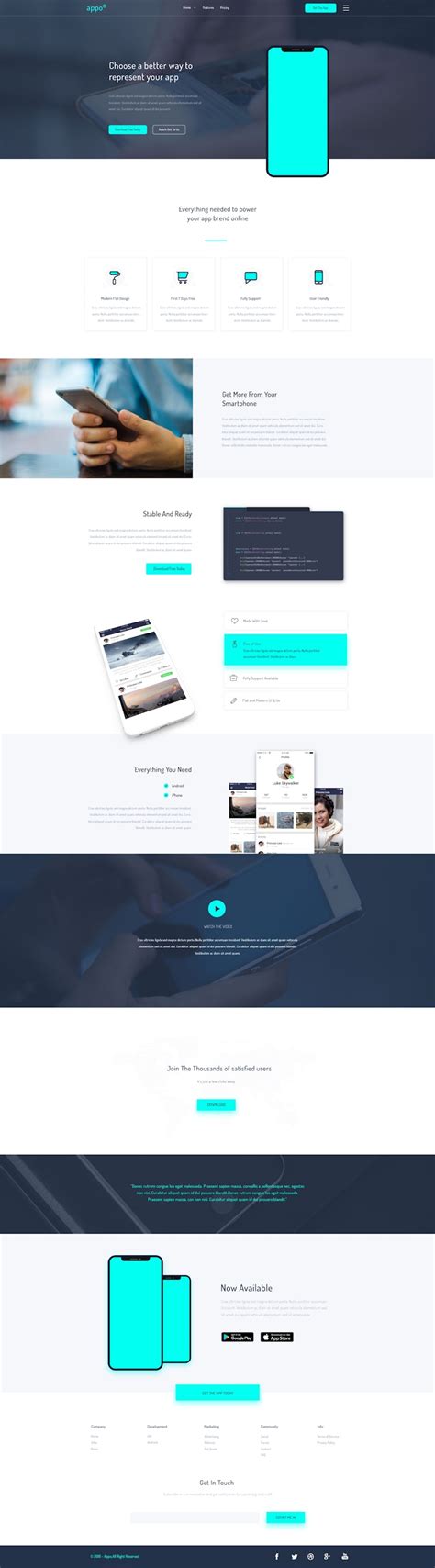 Appo - PSD Landing Page Template - graphberry.com