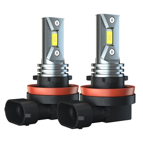 H11 LED Headlight Bulb, 80W 10000lm Per Set,300% Brighter, 6000K Cool ...