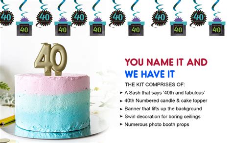 Wanna Party 40th Birthday Photo Props - 20 Pieces : Amazon.in: Toys & Games