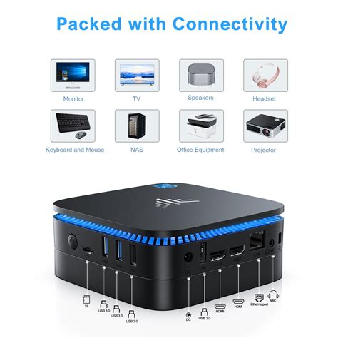 Buy Mini PC 4GB RAM/64GB SSD Mini Desktop Computer Ιntel Celeron J3455 ...