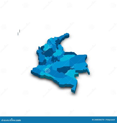 Colombia Political Map of Administrative Divisions Stock Vector - Illustration of political ...