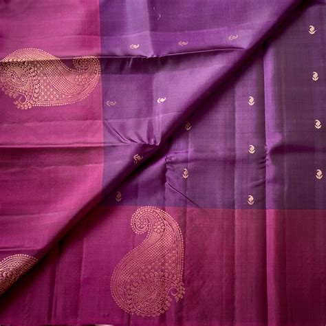 Traditional Plum Magenta Silk Saree Gold Zari Paisley Wedding Wear ...