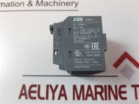 Abb Ca4-22M Auxiliary Contact – Aeliya Marine Tech