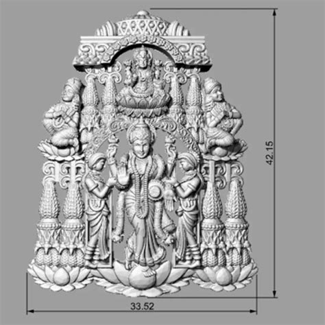 Exquisite Laxmi devi 3DM Model Standing Pose