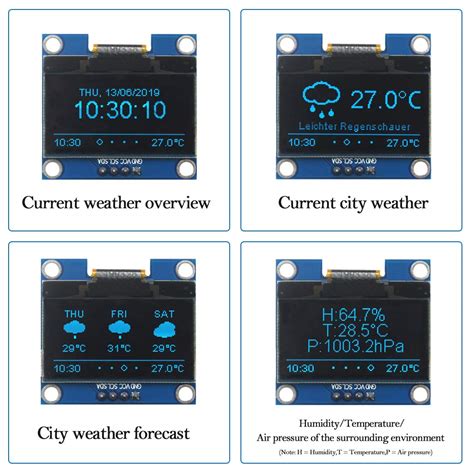 Buy KeeYees WiFi ESP8266 Weather Station Kit for IoT with Tutorial, GY ...