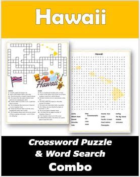 Hawaii Crossword Puzzle & Word Search Combo | TPT