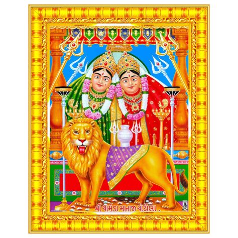 Pavan Photo Laminations Chamunda Devi Maa Mata Ji Mataji Wall Painting ...