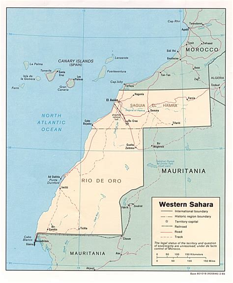 Western Sahara map, travel information, tourism & geography