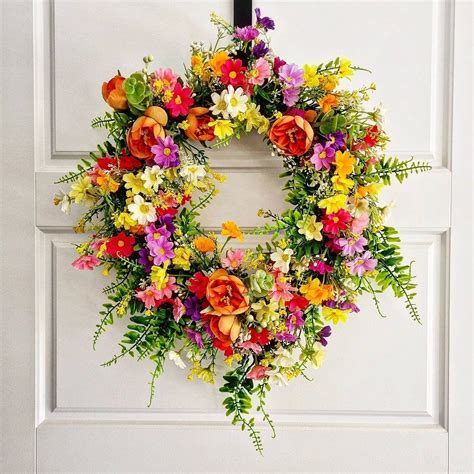 Spring Bright Summer Easter Wreath Seasonal Door Wreath Mother's Day ...