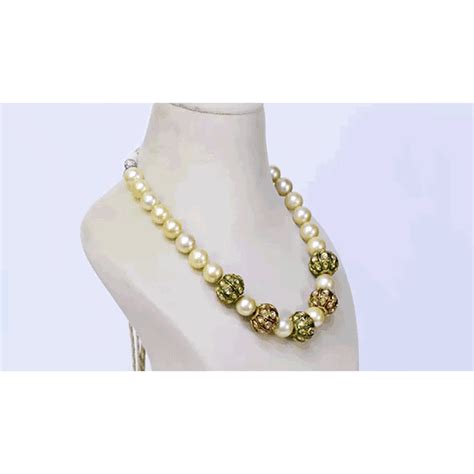 Introducing our exquisite Red and Green Meenakari Ball Necklace adorne ...