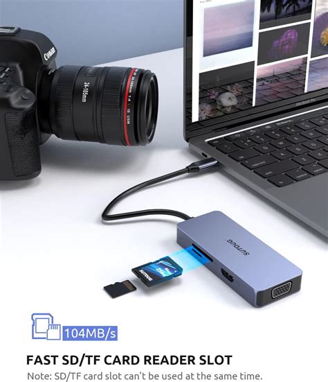 Buy USB C Hub, Docking Station, SUTOUG 6-in-1 USB C Adapter, 4K HDMI ...