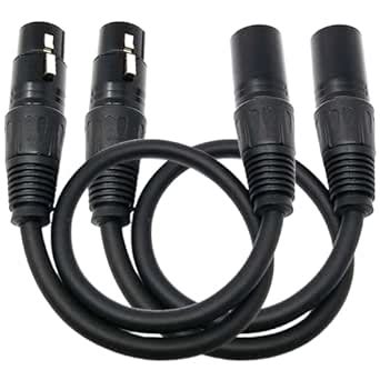 Dlh western 1FT DMX Cables, XLR Male to Female Microphone Cables 3 Pin ...