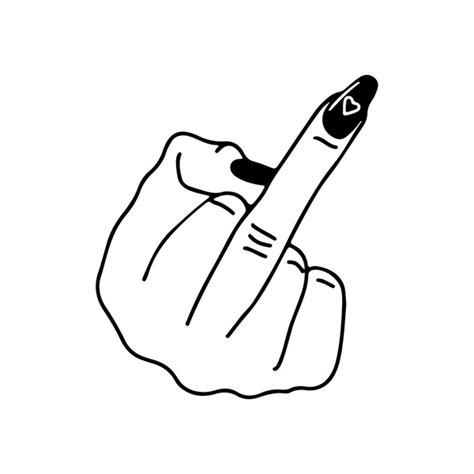 Female Middle Finger Silhouette Svg, Girl Power, Hand Sign , - Inspire ...