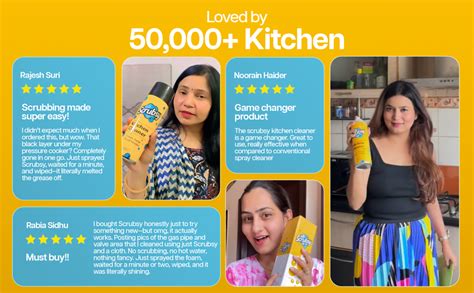 Scrubsy Foam Kitchen Cleaning Spray - Kitchen Surface and Chimney ...