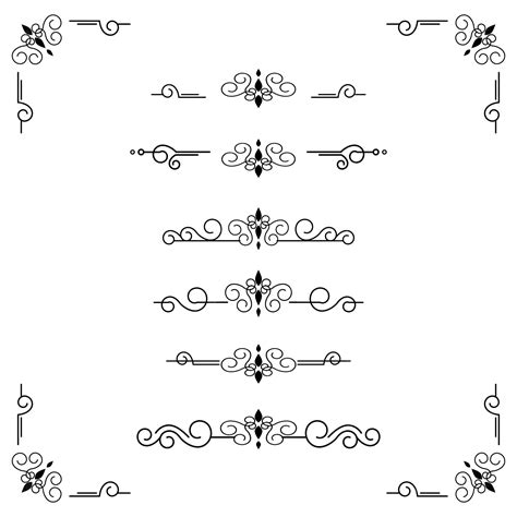 Premium Vector | Classic ornament frame, vintage border set premium vector