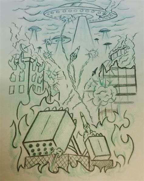 Alien Ship Drawing 的图像结果