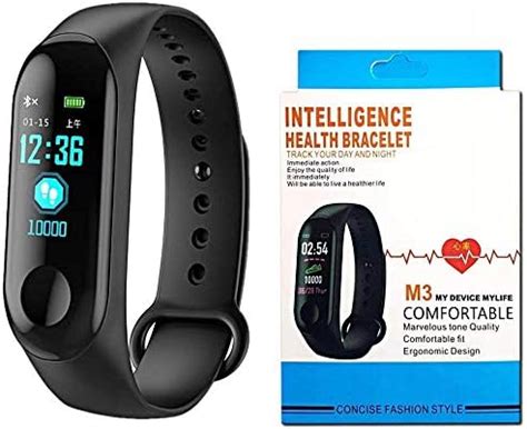 King Of Wonder M3 Band Smart Fitness Tracker Watch Heart Rate with ...