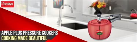 Buy Prestige Apple Plus Powder Coated Red Aluminium Inner Lid Pressure ...