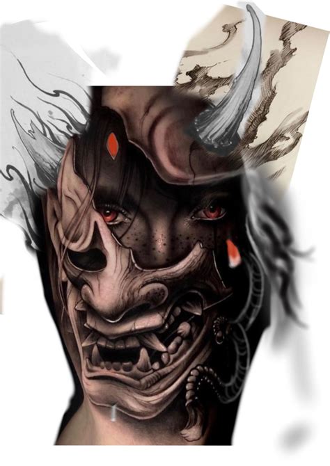 Female Oni Mask Tattoo at Bryan Hanes blog