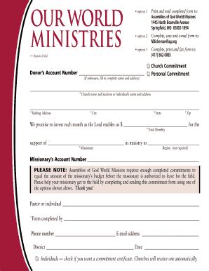 Commitment Form For God - Fill and Sign Printable Template Online