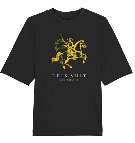 Deus Vult - God Wills It - Organic Oversize Shirt - LearnLatin.io