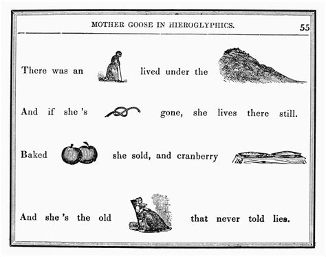 Mother Goose 1849 Nrebus from Mother Goose in Hieroglyphics an American ...