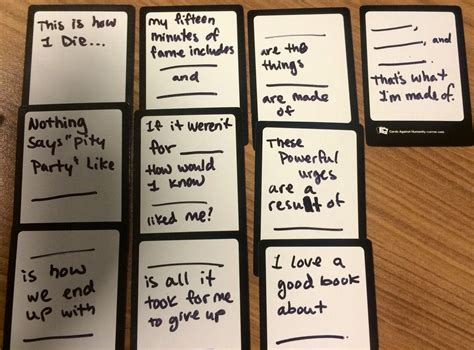 Cards Against Humanity Blank Black Card Ideas | The Tube