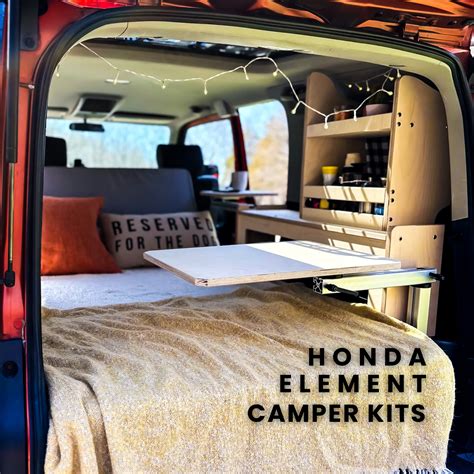 Element Camper Kit, Honda Element Camper Built With Cabinets, Expanding Bed, Opt Swing Out ...