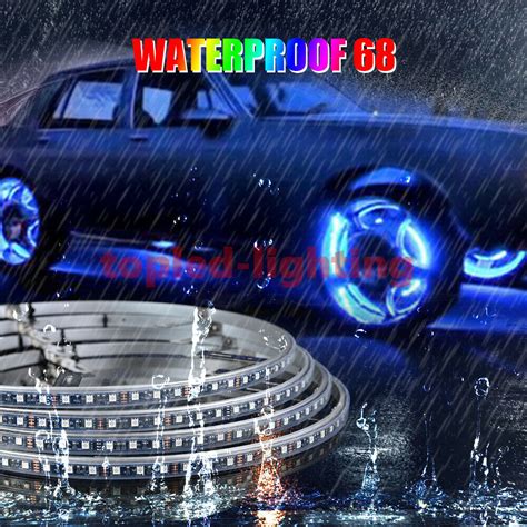Buy 17 Polegadas única linha Rgb Led Roda Pneu Aro Anel Lights Luzes ...