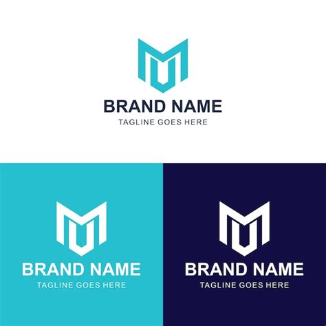 Vector 'mu' bedrijf beginletters monogram mu-logo | Premium Vector