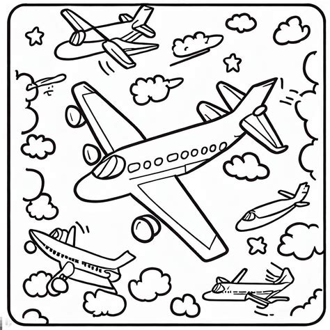 Airplane Coloring Sheets – Color My Pages