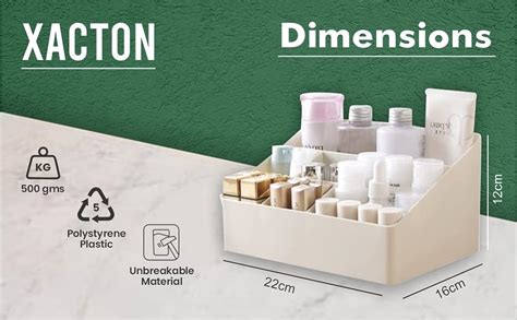 Xacton Cosmetic Organiser Storage Box I Plastic Makeup Lipstick Nail ...