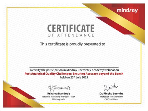Certificate - Mindray India