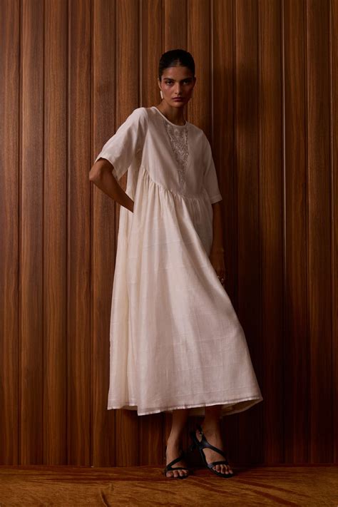 Callisto White Handwoven Dress – The Summer House