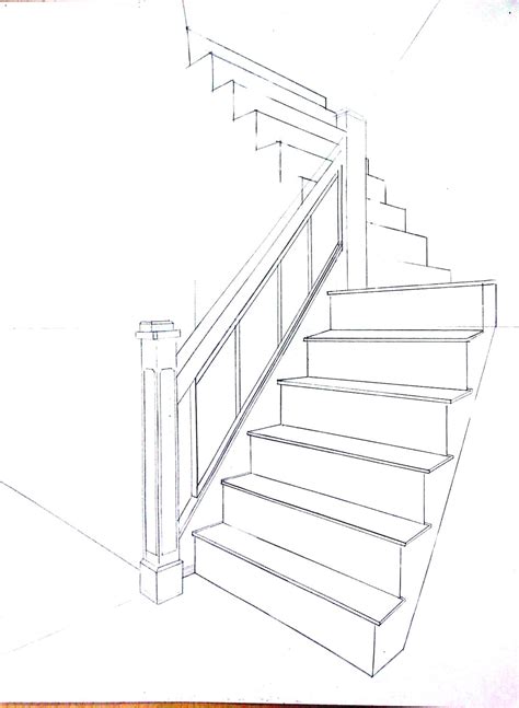 Stairs Architectural Drawing at PaintingValley.com | Explore collection ...