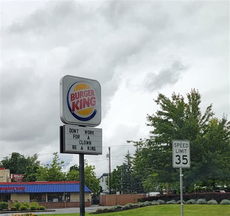 Burger King Now Hiring Sign