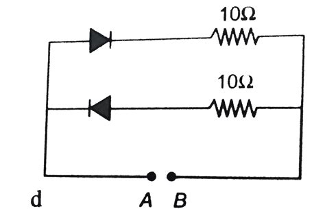A `2V` battery is connected across the points `A` and `B` as shown in ...