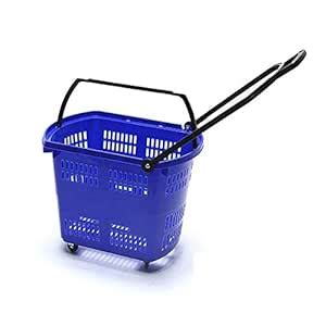 Bigapple 30L shopping Basket with Wheels (Pack of 2)- Blue : Amazon.in ...