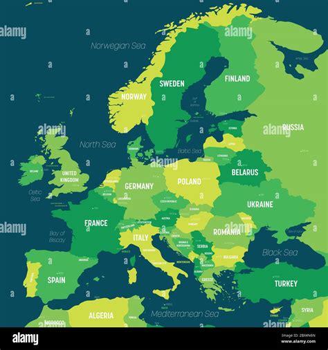Labeled Map of Europe 的图像结果