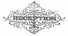 Wedding Reception Clipart by Vintage Black And White Clip Wedding Typography Wedding Reception Clipart