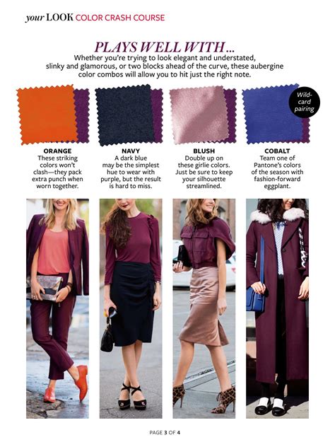 Eggplant / Aubergine Color Combos. | Color combos outfit, Color ...