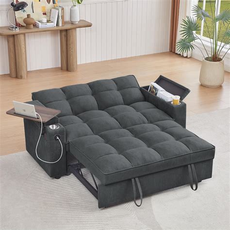 Amazon.com: hansones 65'' 3-in-1 Folding Convertible Sofa Bed, Pullout ...