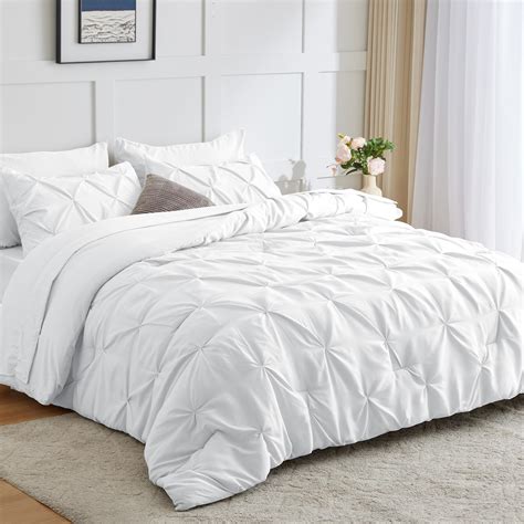 Amazon.com: CozyLux White King Comforter Set - 7 Pieces Comforters King ...