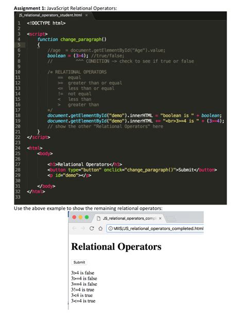 Image result for JavaScript Relational Operators
