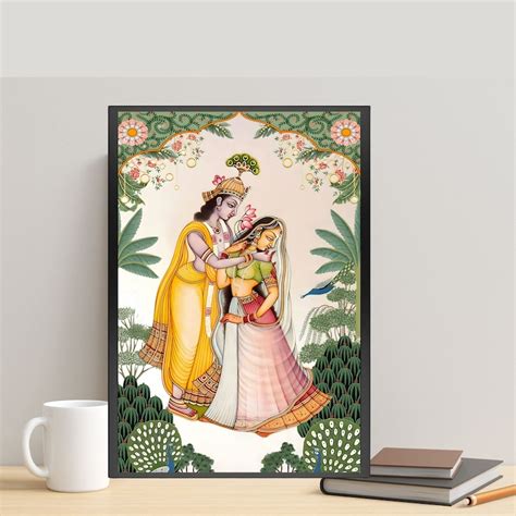 Buy Radha Krishna Pichwai, Radha Krishna Art, Indian Wall Decor, Indian ...